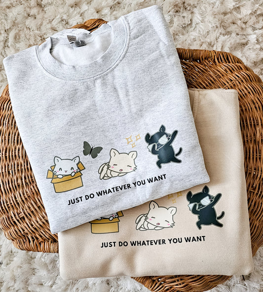 Cute Cat Decal Jumper
