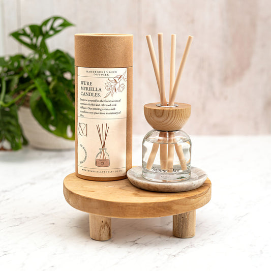 Summer Days reed diffuser 100ml handmade in Dundee Scotland by MyAriella Candles with citrus and coconut fragrance